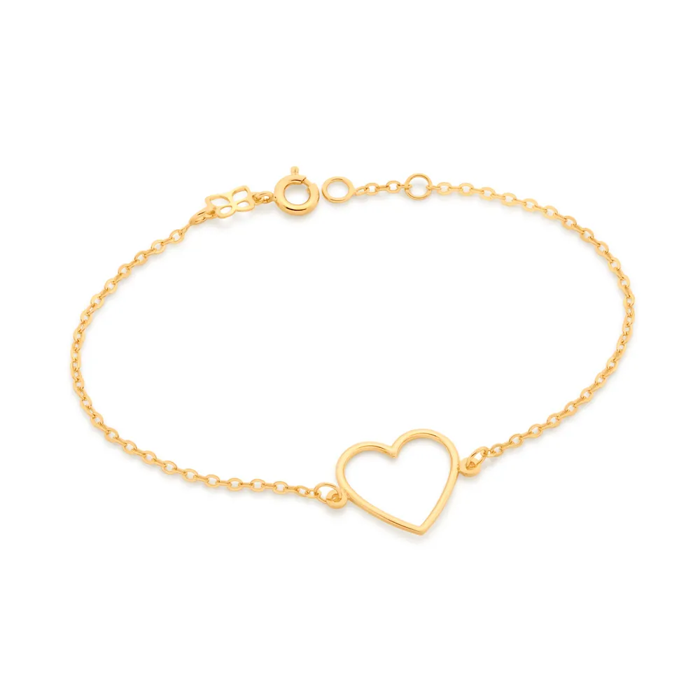 PULSEIRA COM CORACAO BANHADA A OURO 18K