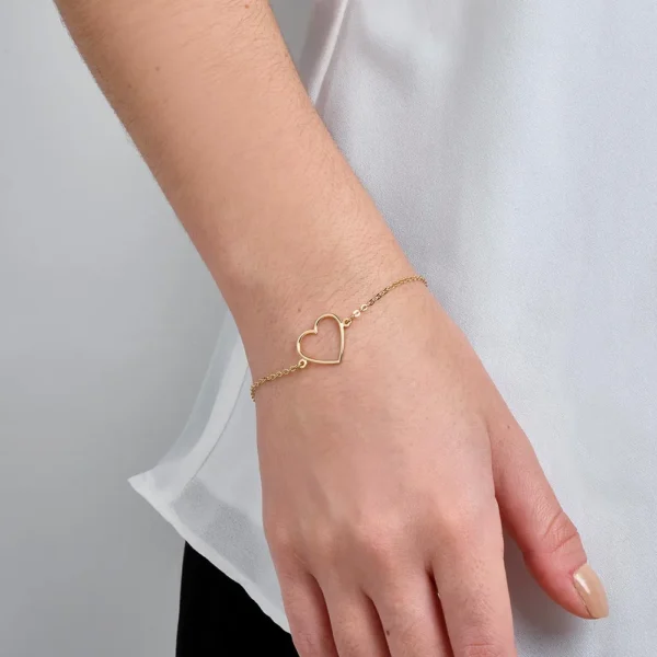PULSEIRA COM CORACAO BANHADA A OURO 18K2
