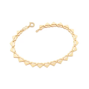PULSEIRA CORACAO BANHADA A OURO 18K