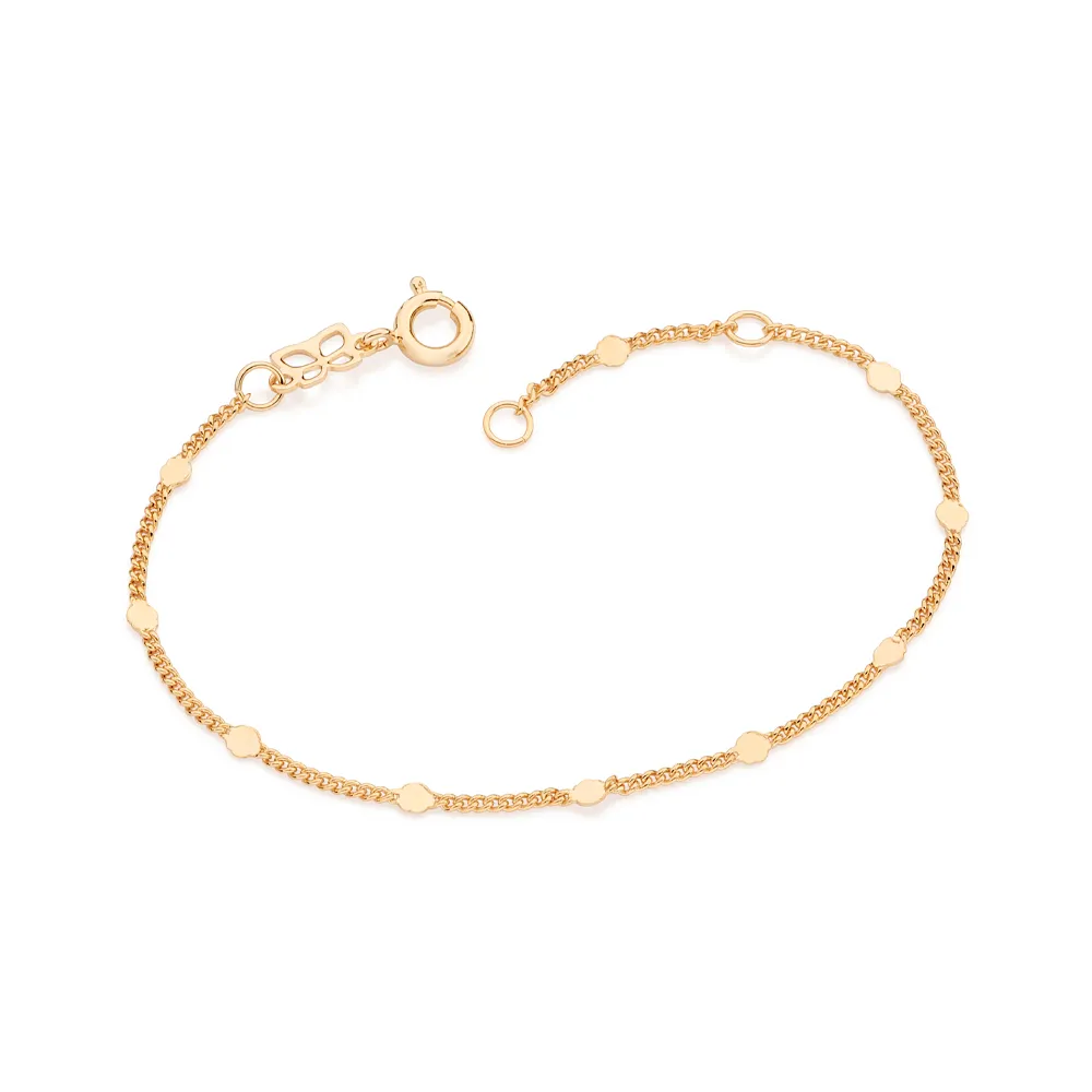 PULSEIRA ELO GROUMET BANHADA A OURO 18K