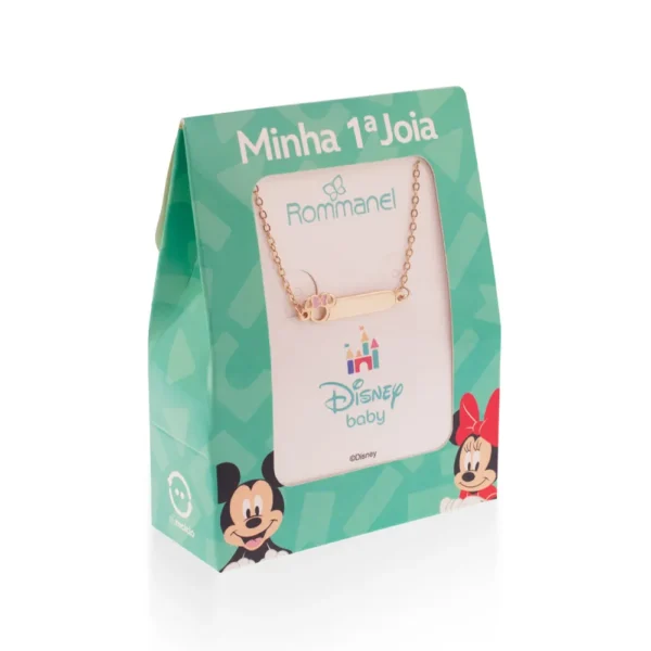 PULSEIRA MINNIE BABY PERSONALIZAVEL BANHADA A OURO 18K COM APLICACAO DE RESINA5