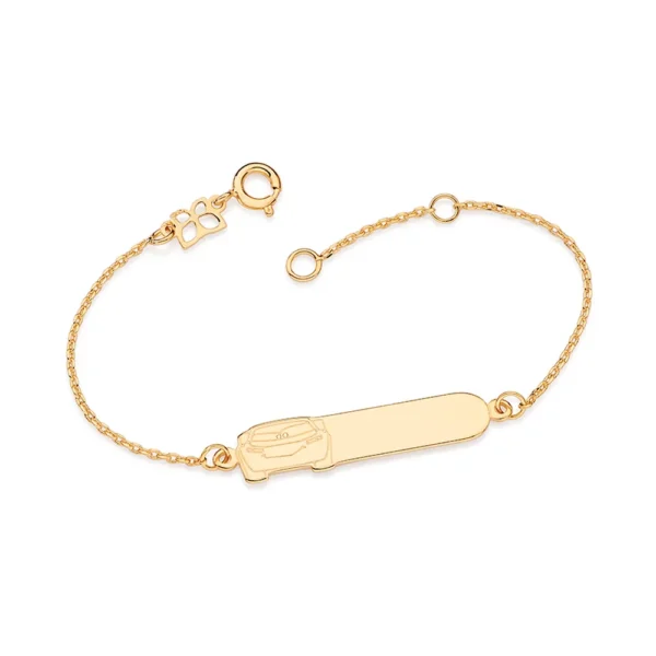 PULSEIRA RELAMPAGO MCQUEEN PERSONALIZAVEL BANHADA A OURO 18K1