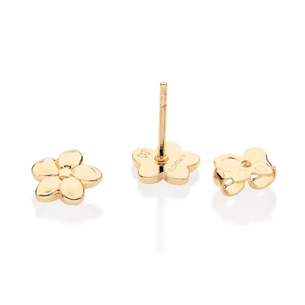 BRINCO FLOR DE PLUMERIA BANHADO A OURO 18K1